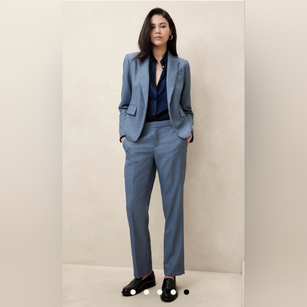 COPY - RYAN HERRINGBONE STRAIGHT PANT Blue 4R